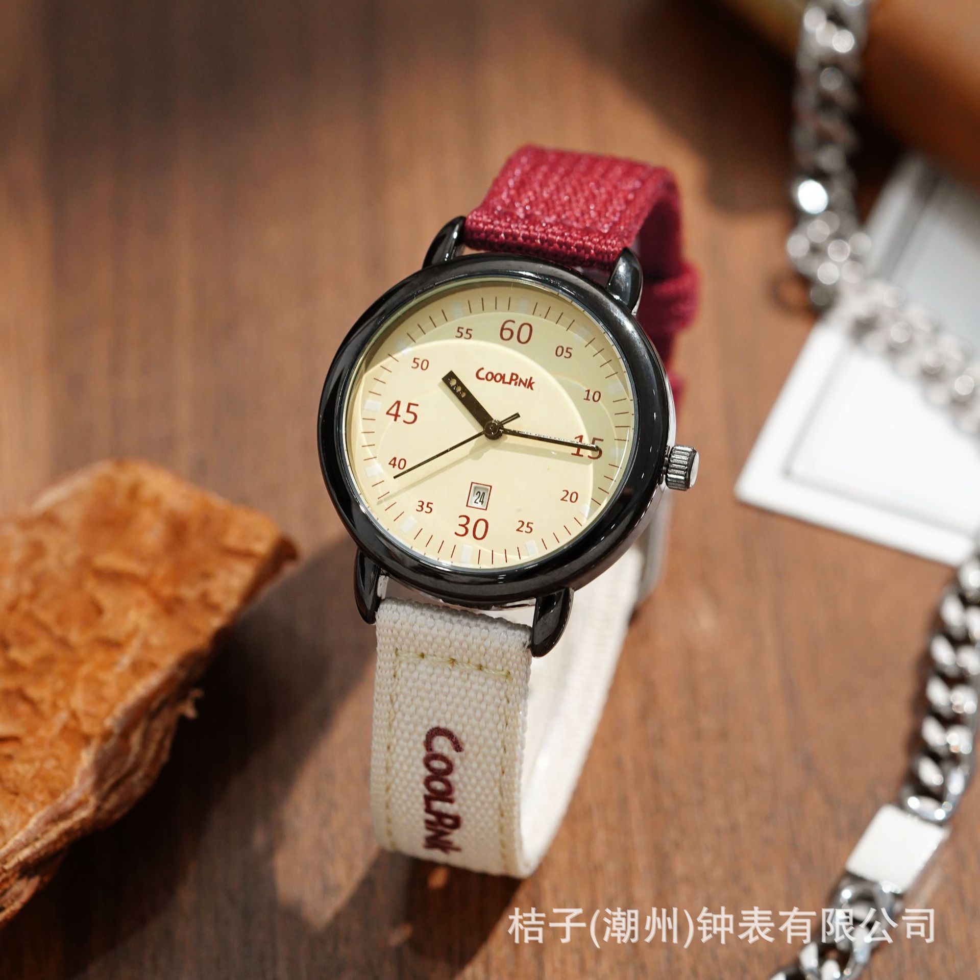 Coolpink Ankora Red Watch for Students, Middle and High School Students, Couples Ins Niche Simple High-Value Quartz Watch