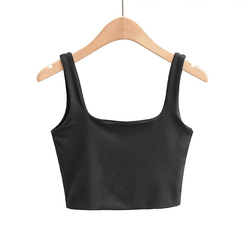 115g Weight Polyester, Milk Fiber Fabric Type Short Top Length Vest Tops Type Holiday, Daily, Selfie Occasion Strap Neckline Slim Fit Type Solid Color Pattern Summer Season Women's Gender Backless Design Casual, Elegant, Streetwear Style Wholesale Women's Casual Elegant Streetwear Solid Color Backless Tank Tops 2