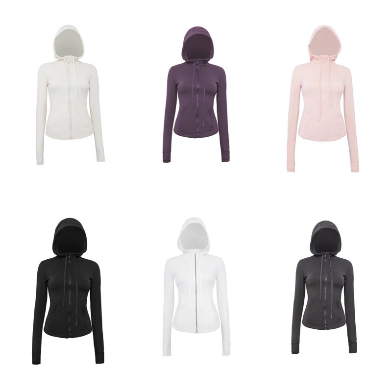 lulu Define Hooded Slim-fit Jacket Top Sports Outdoor Fitness Jacket Yoga Clothes