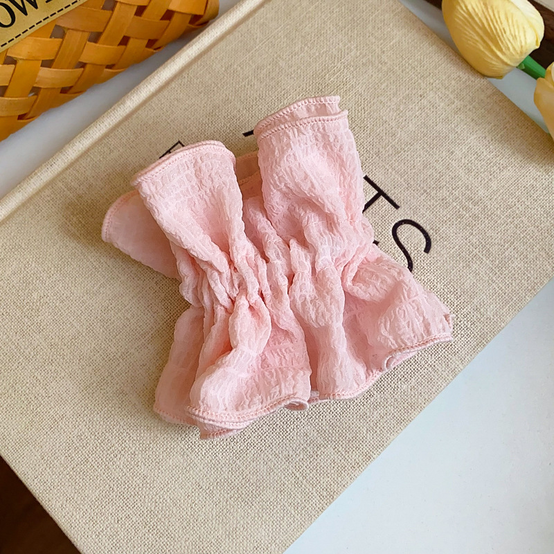 Malla de color caramelo de principios de primavera, orejas de madera de múltiples capas, lazo para el cabello del intestino grueso, cuerda para la cabeza, ambiente perezoso para mujeres, tocado de cuerda para el cabello de cola de caballo