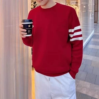 红色亲子装毛衣针织衫童装婴儿服母女连衣裙男上衣一家四口家庭装
