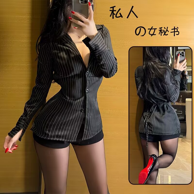 Europa y Estados Unidos transfronterizos de tamaño grande sexy imperial hermana elemento de mujer madura trajes de cintura delgada camisa secretaria chaqueta