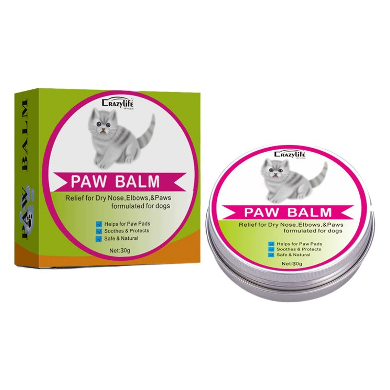 Crazylife Крем для домашних животных Собаки Кошки Лапки Сухие ноги Увлажняющий бальзам для лап 30g