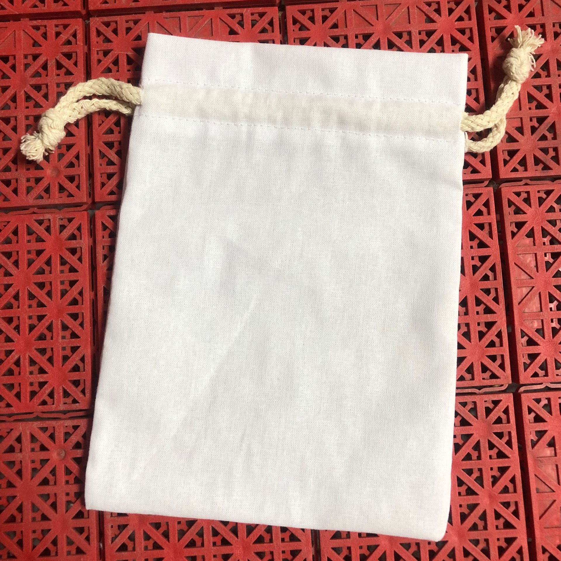 凡美定制全棉拉绳束口袋面包包装袋零食棉布袋干货收纳袋化妆镜袋