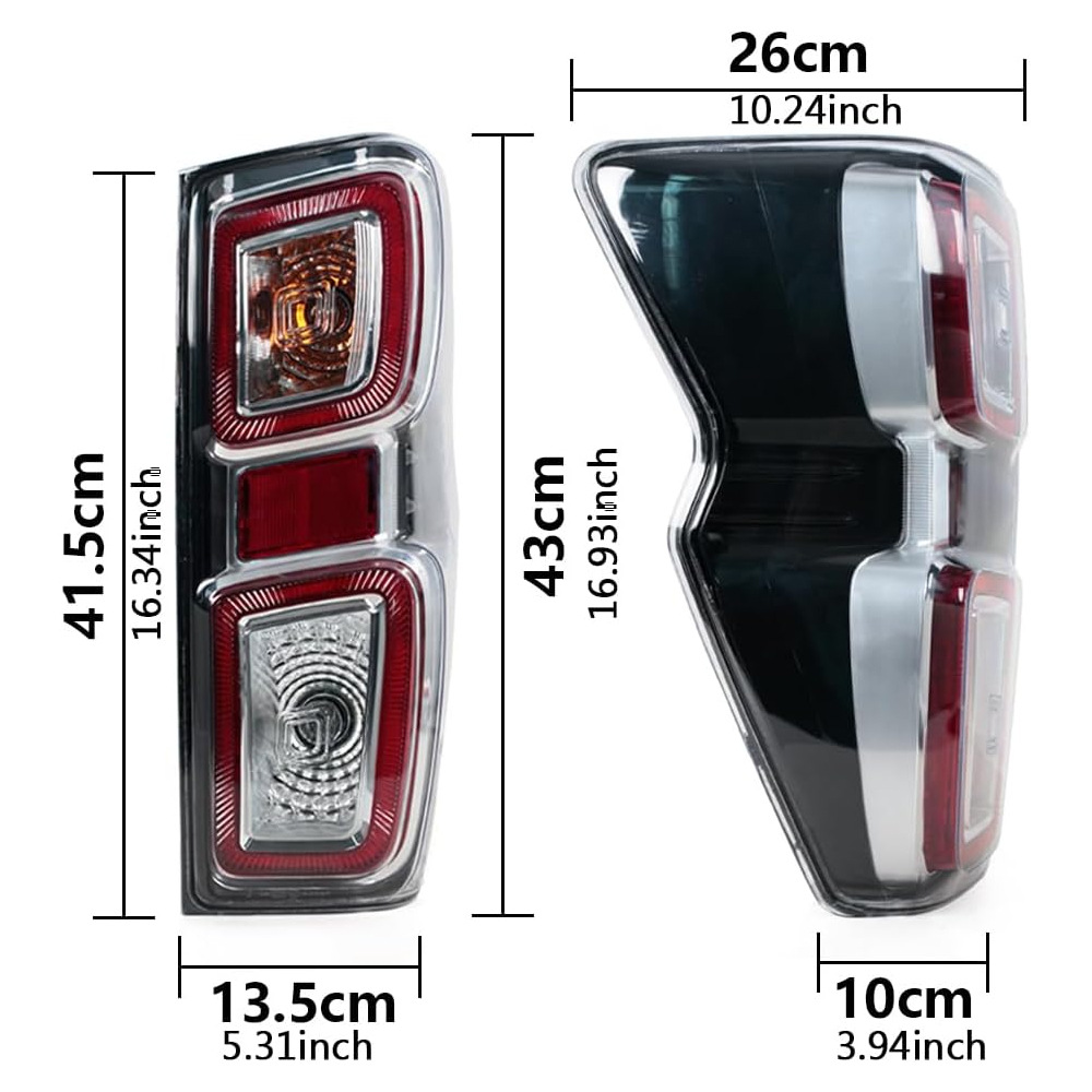 Suitable for Isuzu D-Max 20-23 Models Rear Tail Light Semi-Assembly, Brake Light, Reversing Light, Turn Signal Light