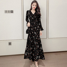 大裙摆长裙女神范碎花连衣裙子洋气仙女森系春夏2025年新款小个子