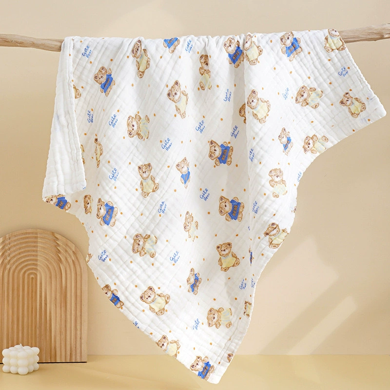 Детское банное полотенце, детское марлевое банное полотенце, супермягкое впитывающее банное одеяло из хлопка для новорожденных, банное полотенце доступно в всех сезонах.