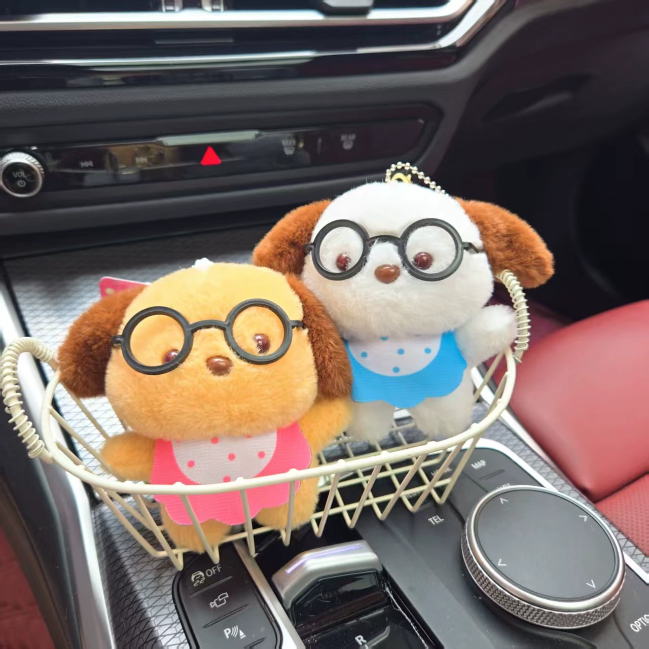 Милый плюшевый брелок-подвеска в виде собачки в очках, модный крутой шарф, игрушка для собаки, кукла-игрушка для автомата с игрушками