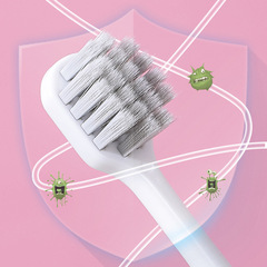 Adult antibacterial toothbrush set of 4, soft bristles, high-end household, couple-wide head, extra-soft bristles, factory wholesale