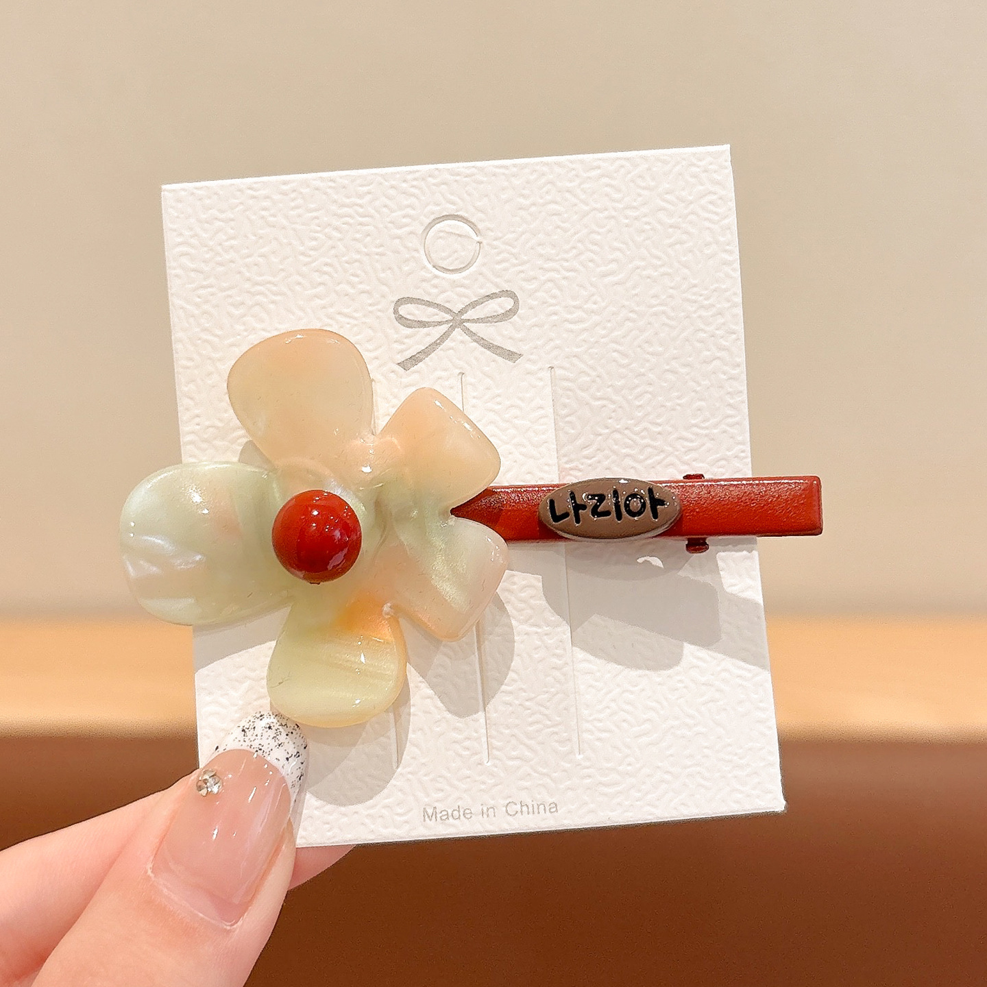 1#심포니 플라워 헤어핀~싱글팩 - 약 7.5cm