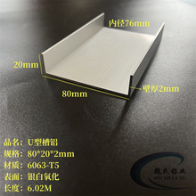 U�Ͳ��X80*20*2mm�ȏ�76mm�X�Ͻ���6063�����X��߅�o��C���X��