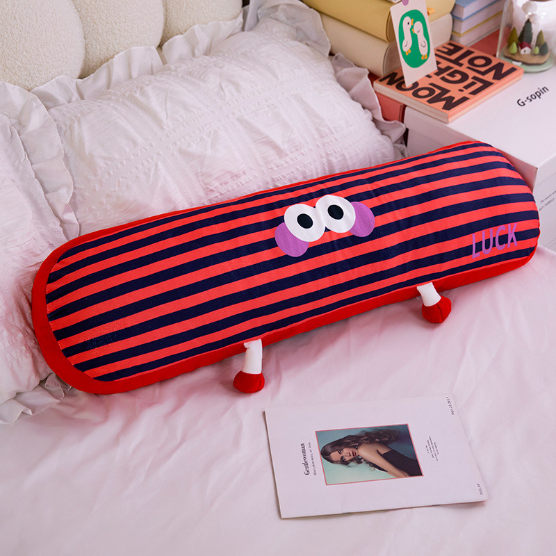 almohada de abrazo larga de alto valor facial rayas de dopamina súper lindas niñas dormir sofá sala de estar cumpleaños almohada de cabeza peluche