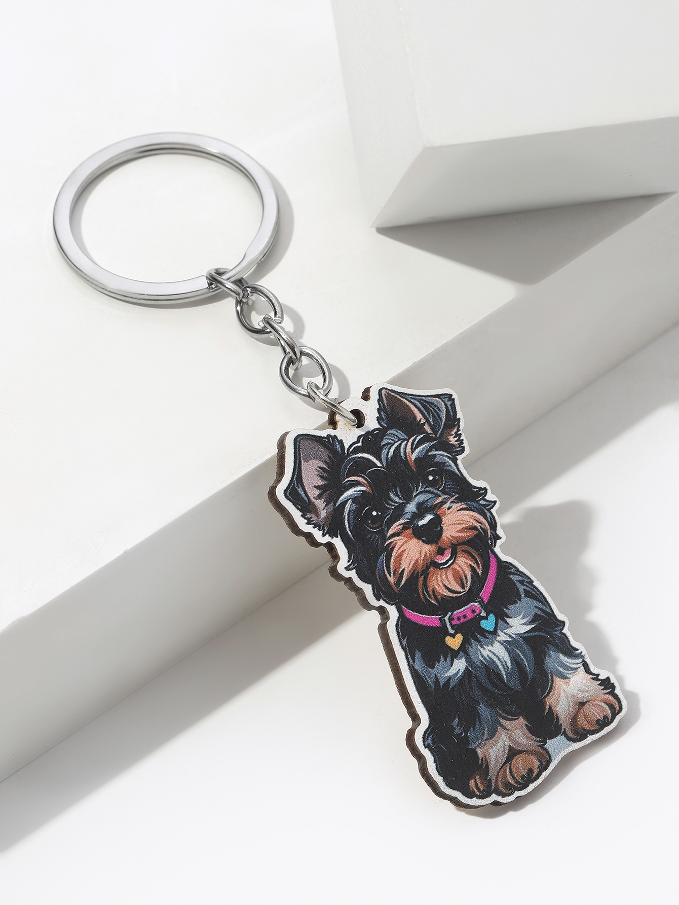 9g Weight Keychain Classification Daily Occasion Wood Material Dog Pattern Unisex Gender Cute Style Cute Dog Wood Unisex Keychain 13