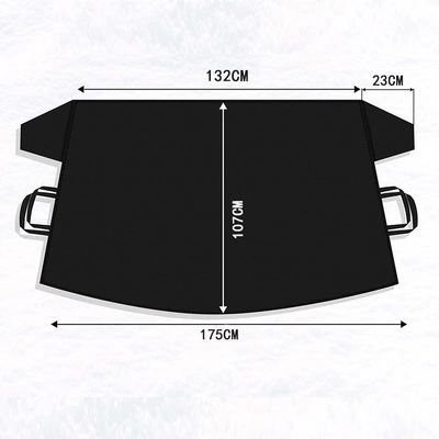 Car snow shield, cover, enlarged and thickened, snowproof - clip-on-half-cover-oxford-cloth-model-132-car-seat-cover