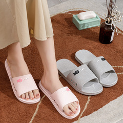 Classic Men's Summer Indoor Hotel Couple Women's Soft Sole Bathroom Hotel Shower Anti-Slip Bedroom Hotel Slippers Wholesale