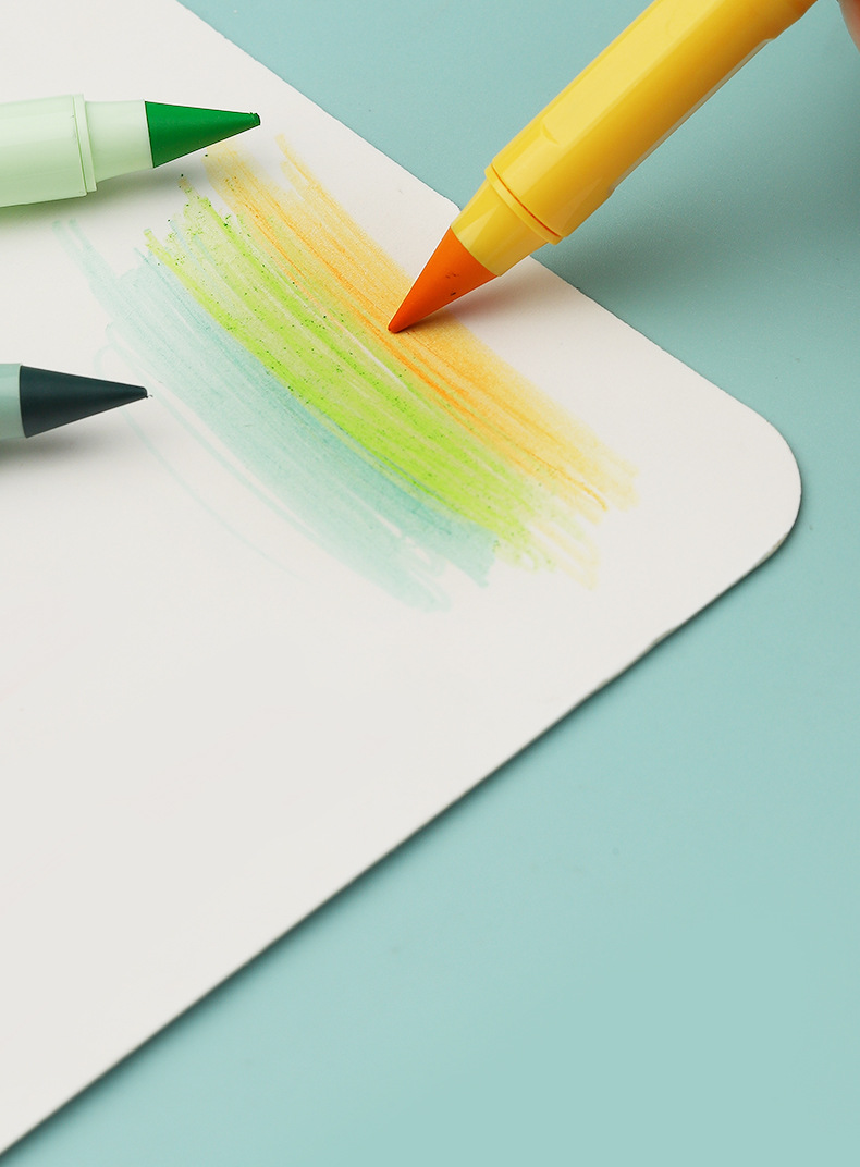 跨境彩色永恒铅笔12色可擦正姿彩铅儿童彩色笔不用削学生绘画铅笔详情3