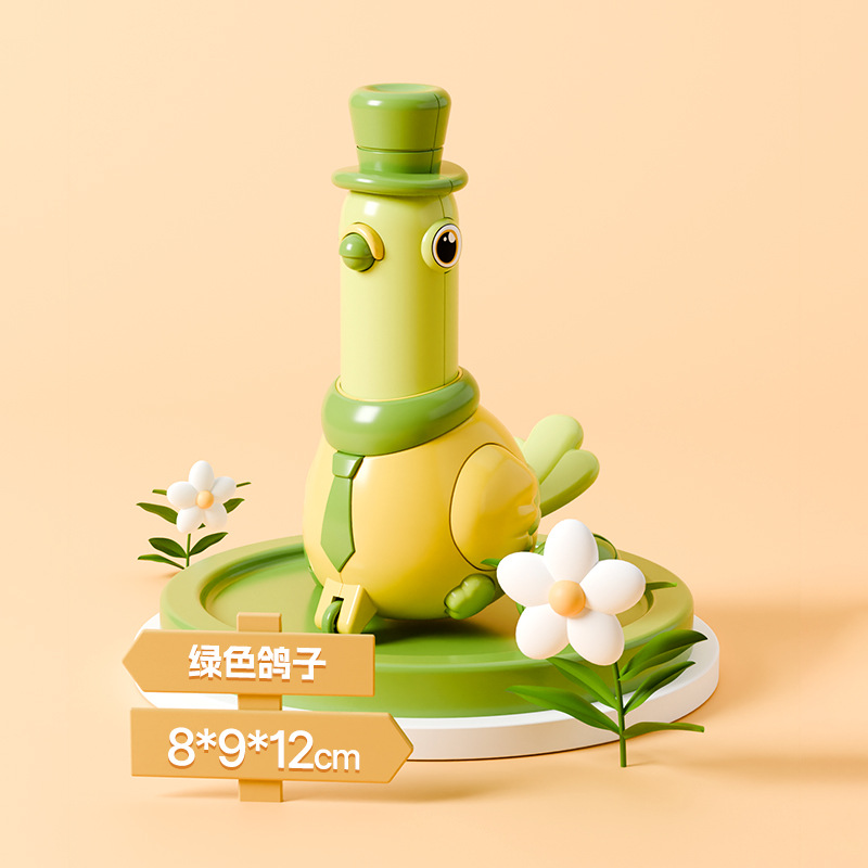 Temporada escolar juguetes de dibujos animados para niños compresión paloma inercia deslizamiento oscilante zoología trepa bebé carro pequeño