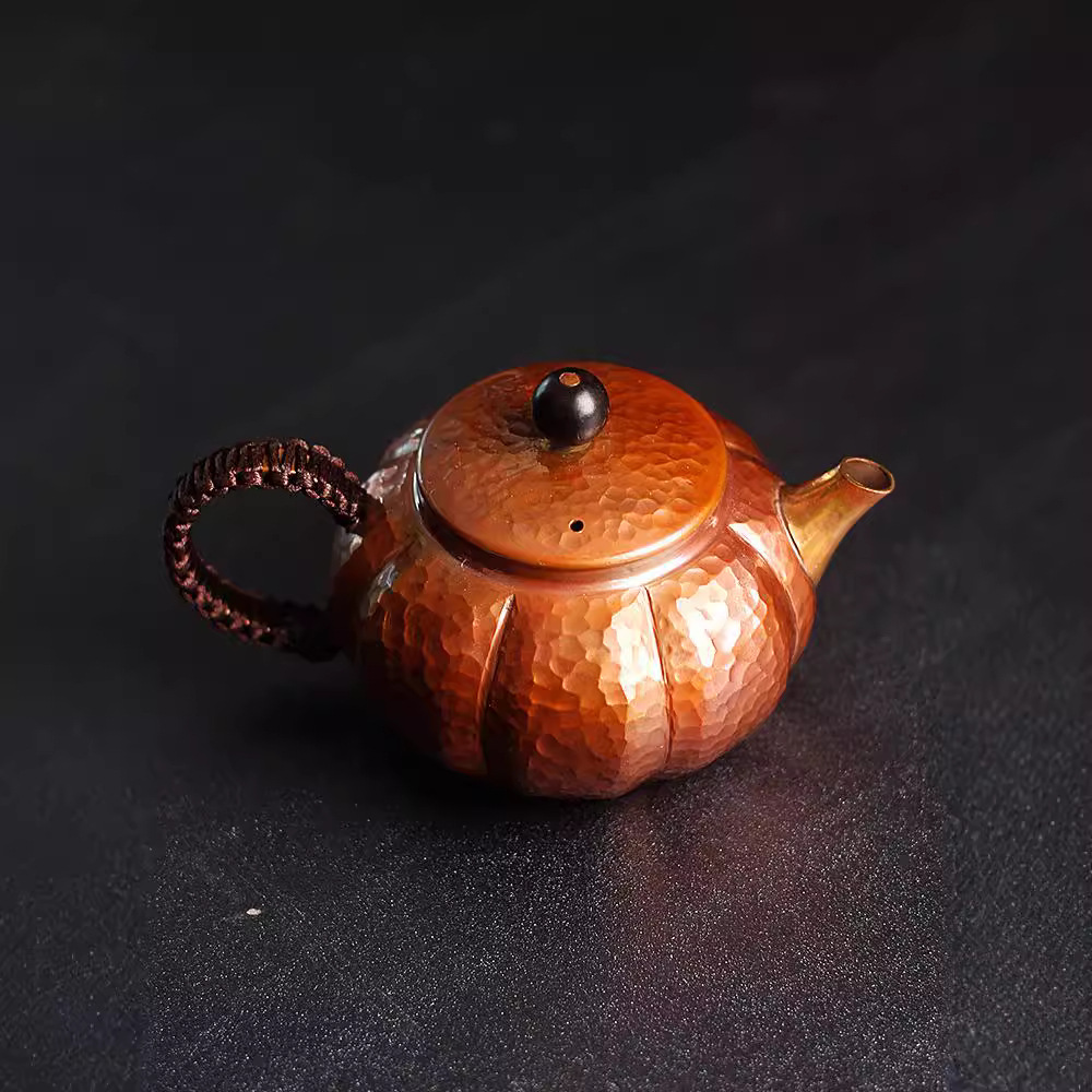 厂家紫铜茶壶纯铜泡茶壶仿古纯铜铸手工老铜壶功夫茶具水壶家用