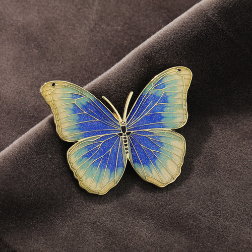 Butterfly Painted Oil Coat Pin, New Fashion, High-End Women's Design, Unique, Exquisite, Small Luxury, Distinctive Suit Pin
