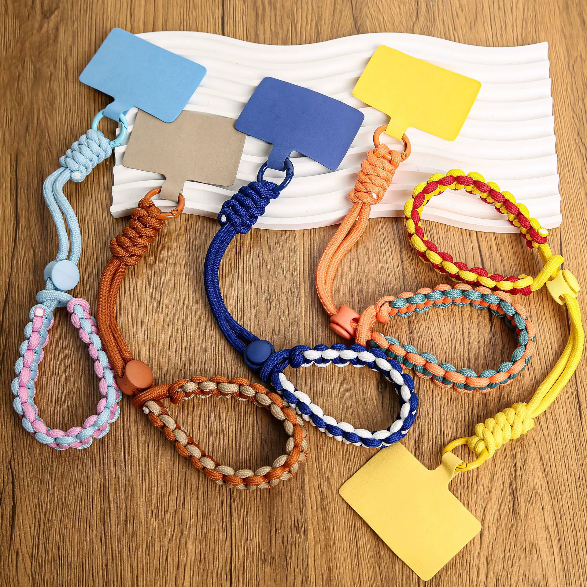 Ремешок для мобильного телефона, короткий регулируемый плетеный ремешок на запястье, брелок ручной работы, спортивный зажим для артефактов на открытом воздухе, защита от падения