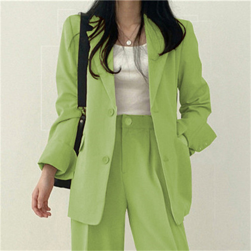 Women's Spring 2025 New Korean Style Suit Jacket with Blue Design Sense, Unique and Stylish for Commuting