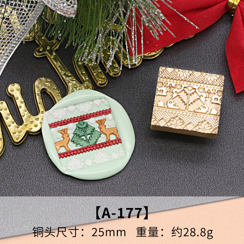 Color europeo pintura de fuego sello cabeza elk muñeco de nieve serie de navidad en relieve tarjeta de felicitación de navidad sobre sellado regalo de víspera de navidad