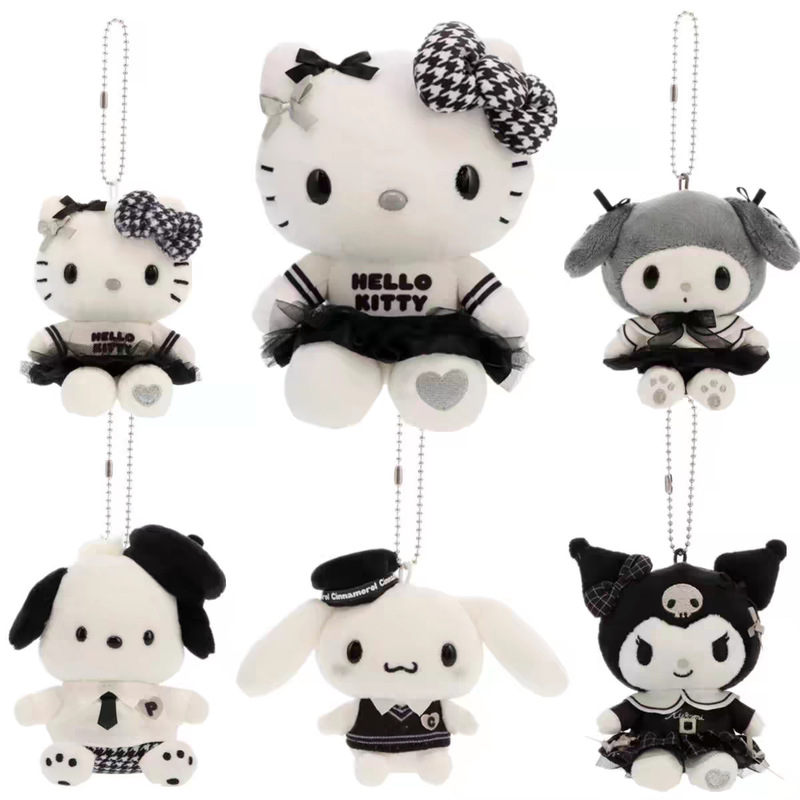 ノベルティ 日本語シングル サンエックス かわいい 白黒印象 KT メロディー ぬいぐるみ ペンダント 人形 キーホルダー バッグ ギフト|undefined