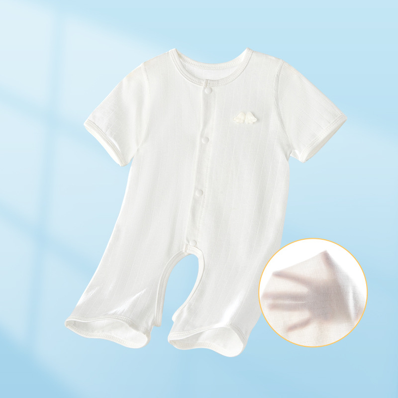 Baby summer overcoat recién nacido delgado ropa de mangas cortas para niños niñas y niños pequeños pijamas abiertos ropa de verano bebé