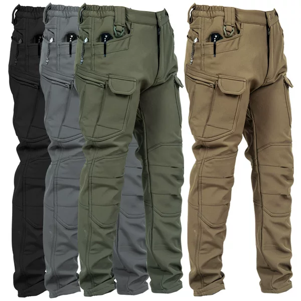 Factory Direct Sale Ix7 Fleece-Lined Tactical Pants Men's Winter Outdoor Jacket Thickened Warm Military Fan Cargo Pants