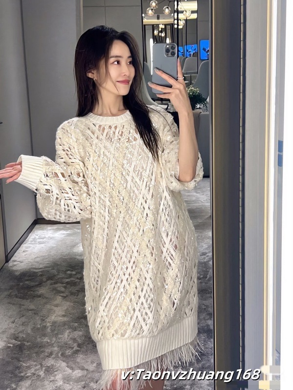 BC Jia Nanyou 25 新しいヘビーデューティロングシルクツーピースドレスカシミアオフショルダーは誰にとってもカジュアルでエレガントです|undefined