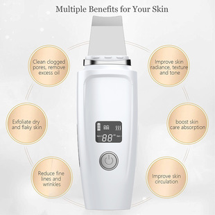 Cross-Border New Model Skin Peeling Machine Beauty Instrument for Home Use, Blackhead Remover, Ultrasonic Knife, Ion Export and Import Pore Cleaner