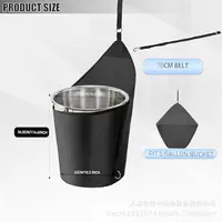 Подвесной кормушка для лошадей из нейлона для использования на открытом воздухе, подвесной поилка для лошадей, ведро для лошадей на 5 галлонов, подвесное ведро для прицепа для лошадей