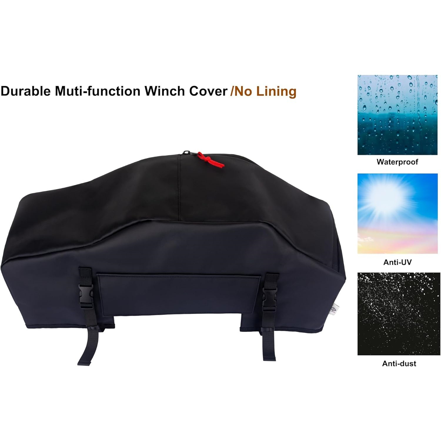 Winch cover made of 900D Oxford fabric, waterproof and dustproof protective cover for winches, available in stock and popular for cross-border sales