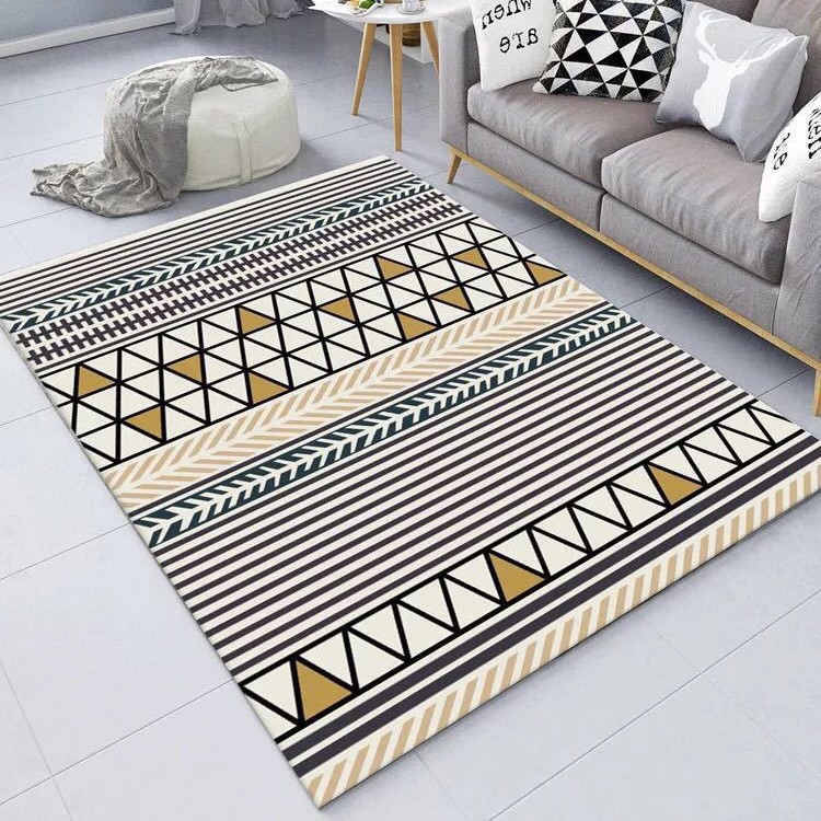 Alfombra estilo nórdico de Amazon, alfombra para sala de estar, sofá, mesa de centro, alfombra para entrada, alfombra de terciopelo cristalino de fácil cuidado y cobertura completa para el hogar.