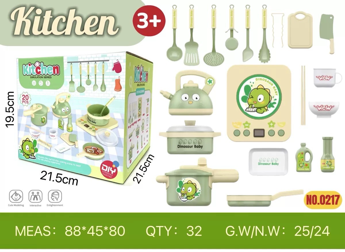 JY9914953 dinosaurio utensilios de cocina