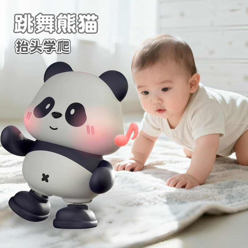 Singing and Dancing Panda Black and White Card Baby Training Head-Up Practice Baby Toys 0-6 Months Kidsren Wholesale