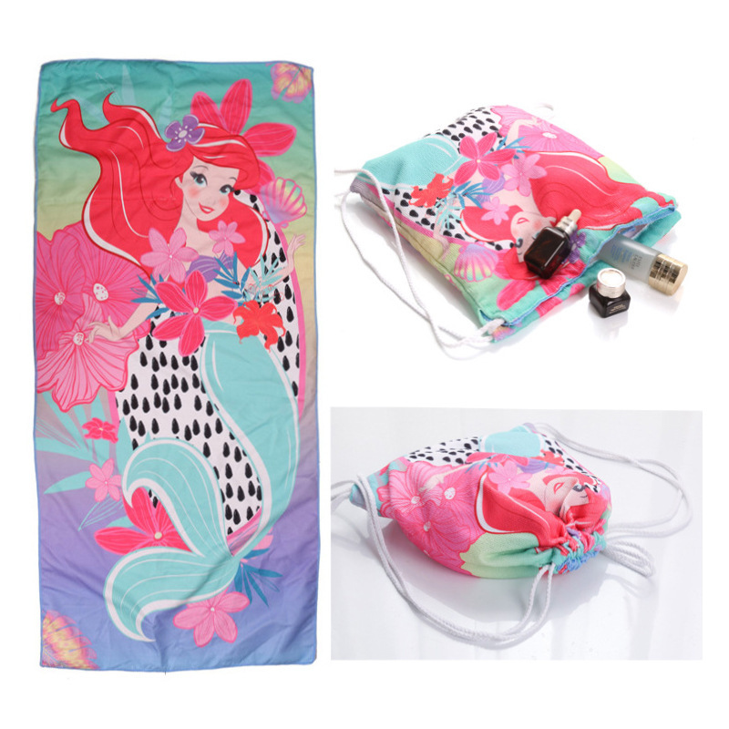 现货超细纤维沙滩包印花速干浴巾加厚海滩游泳便携加大柔软沙滩巾