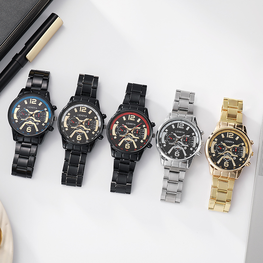 Oblíbené pánské šestipólové quartzové sportovní hodinky s nočním světlem a ocelovým řemínkem_voghion.com