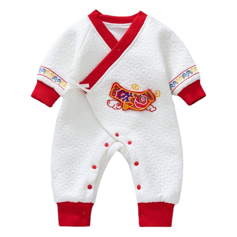 Ropa de bebé recién nacido Otoño e Invierno acolchado cálido mameluco lindo bebé recién nacido Otoño e Invierno ropa monje ropa mono