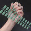 Long matte nail stickers, multicoloured fake nails for manicure, ready-made product, European style