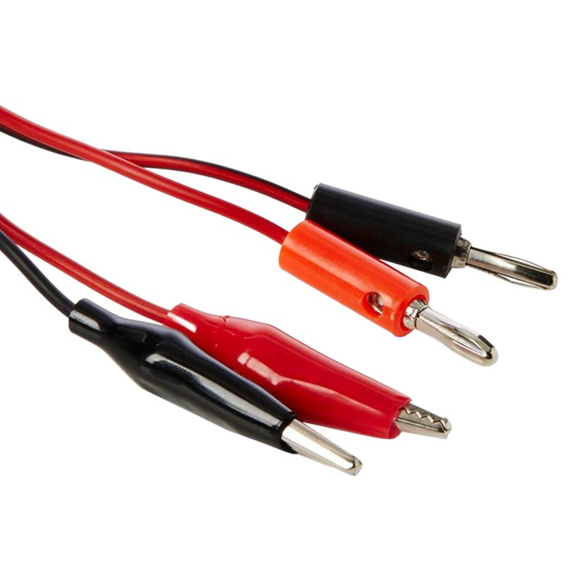 Банановый штекер к линии зажима типа «крокодил» тестовая линия питания красный и черный 2 штекера до 2 зажима длина линии 1 метр