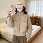 保暖加厚宽松甜美风棉服