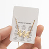 2024 women's new angel lucky digital pendant necklace fashion 000-999 stainless steel retro necklace