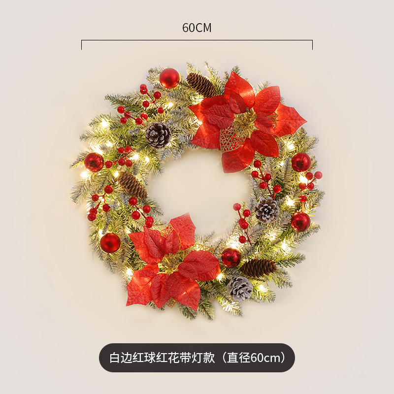 Amazon transfronteriza nueva guirnalda de Navidad 40/50/60cm Garland lugar de Decoración Accesorios guirnalda decoraciones