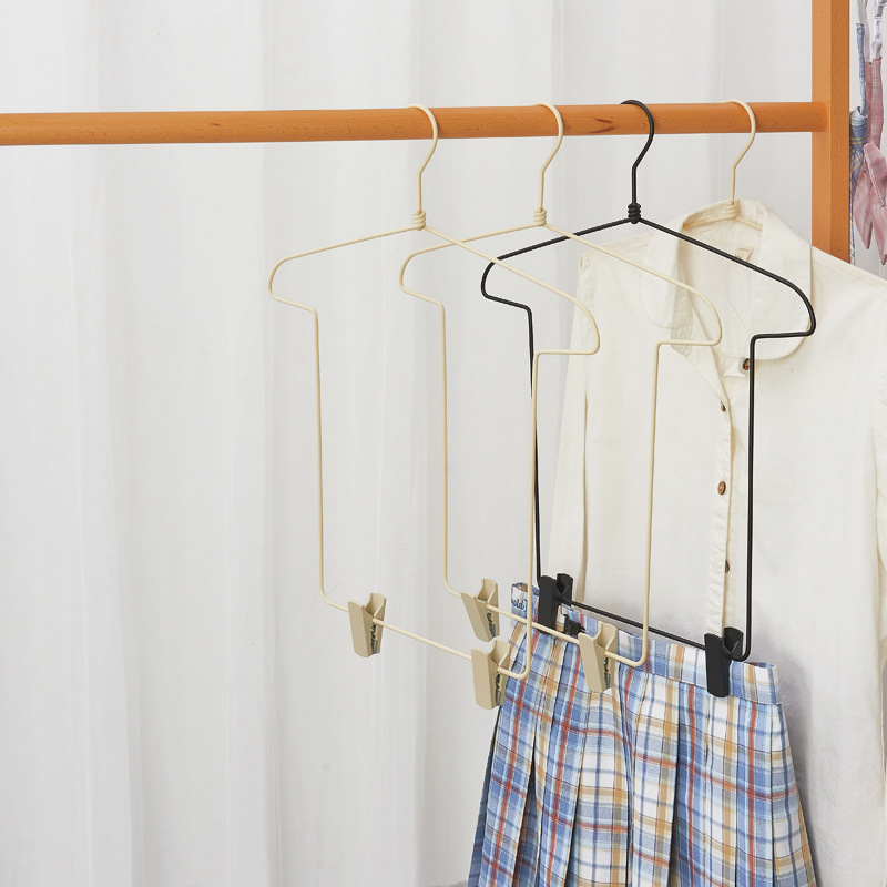 厂家定制 金属连体套装衣架挂衣服裤子衣架服装店专用衣服挂裤架