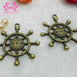 拉丝古青铜船舵 朋克复古挂件吊坠 船舵吊坠精品外贸速卖通