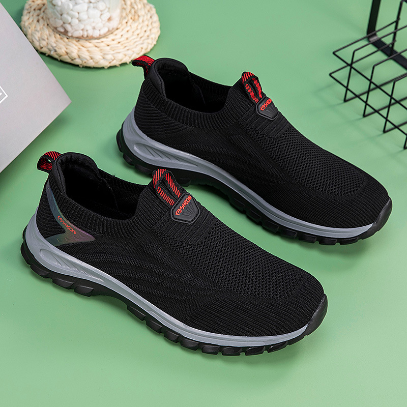 Cómodos zapatos deportivos casuales de primavera para mujeres con suela suave para caminar con un pedazo de malla transpirable