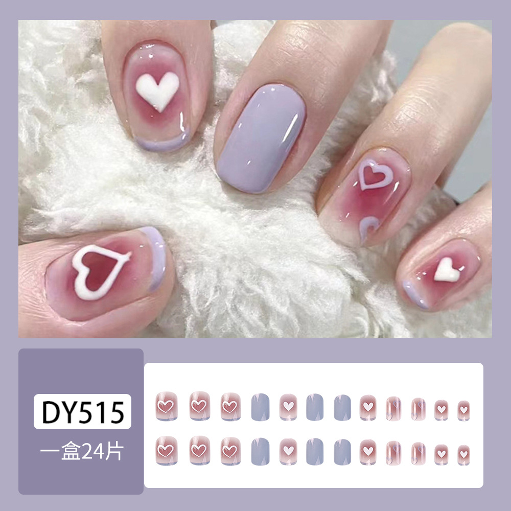 Fragante Taro Purple Love Wear Armor Tabletas Pegatinas de uñas postizas de color sólido de alta calidad Pegatinas de uñas