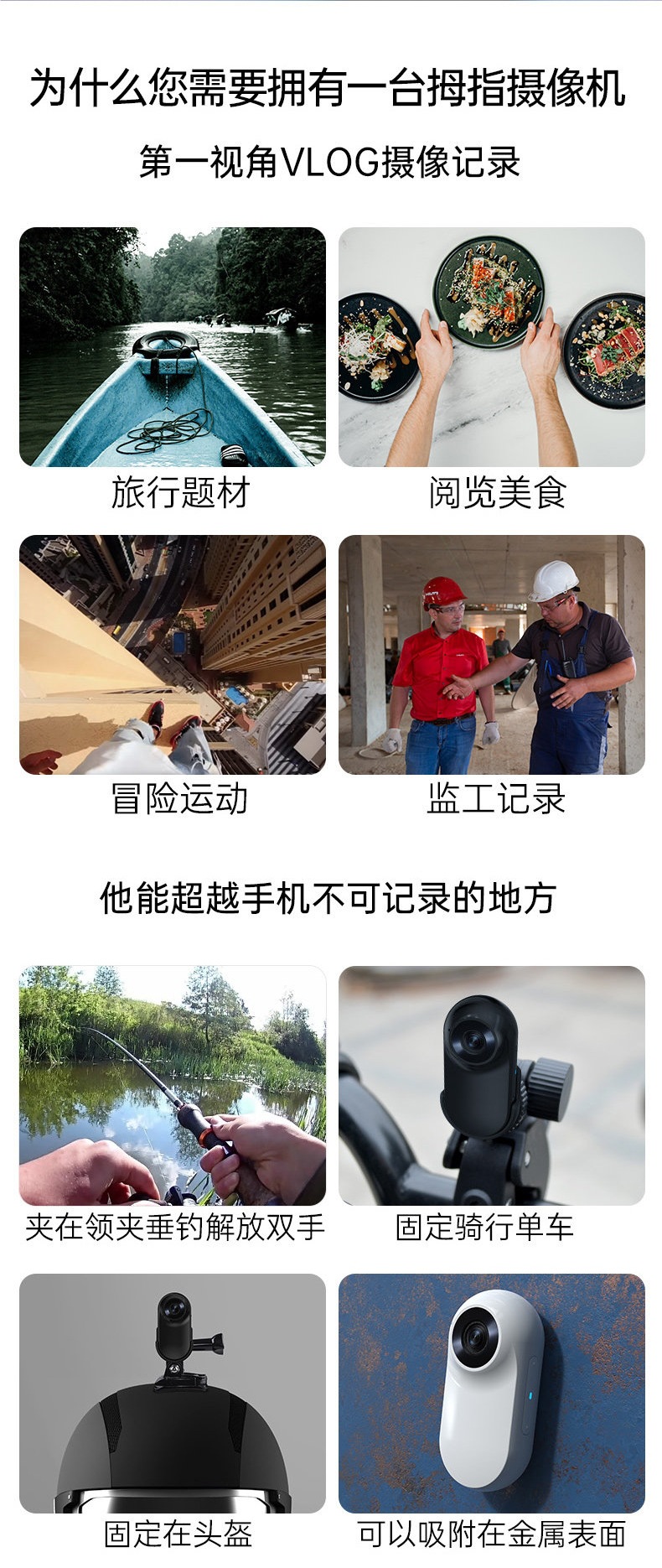 Yishidun 360 Sports Panoramic Camera Chest-Mounted Motorcycle Dashcam Thumb Pocket Camera