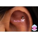 珍宝斋16g/18g钛合金 摇曳星 内螺纹 耳骨钉 rook 唇面钉